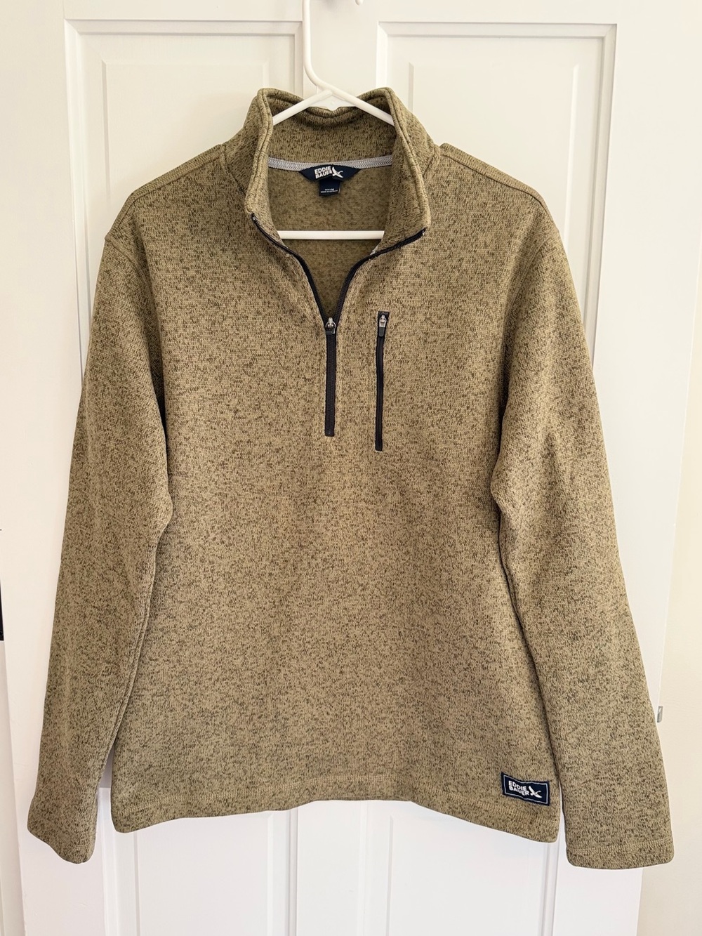 Eddie Bauer Men’s Quarter Zip Fleece‎ Pullover Tan Heather Size M